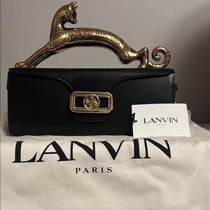 Lanvin Black Pencil Cat Bag- Medium